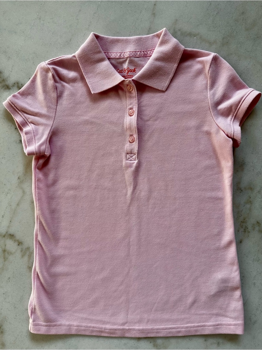 Cat & Jack Light Pink Girls' Polo Shirt